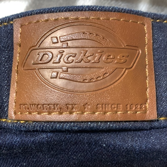 Dickies Straight 5 Pocket Rinsed Indigo Blue Denim Mini Skirt Size 12 - Picture 4 of 4